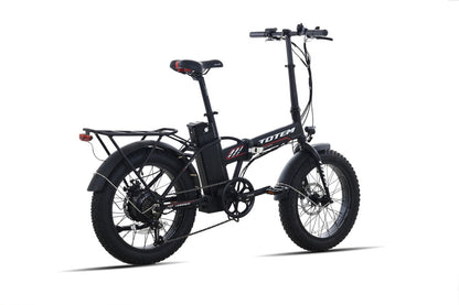 Hammer Electric Bike for Adults, 20” X 4” Fat Tire Folding Ebike, 500W (Peak 750W) Powerful Motor Electric Folding Bike, 48V 10.4Ah Removable Battery, Shimano 7-SPEED Gears, Black