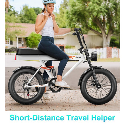 20-In Electric Full Suspension E-Bike, 500W Motor, 7-Speed Shimano, 48V/15AH Battery, 43 Mile Range, 300 Lbs. Weight Capacity