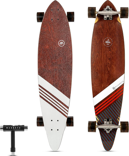 Magneto 40+ inch Kicktail Cruiser Longboard Skateboard