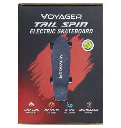 Tailspin Electric Skateboard with Remote Control, Black