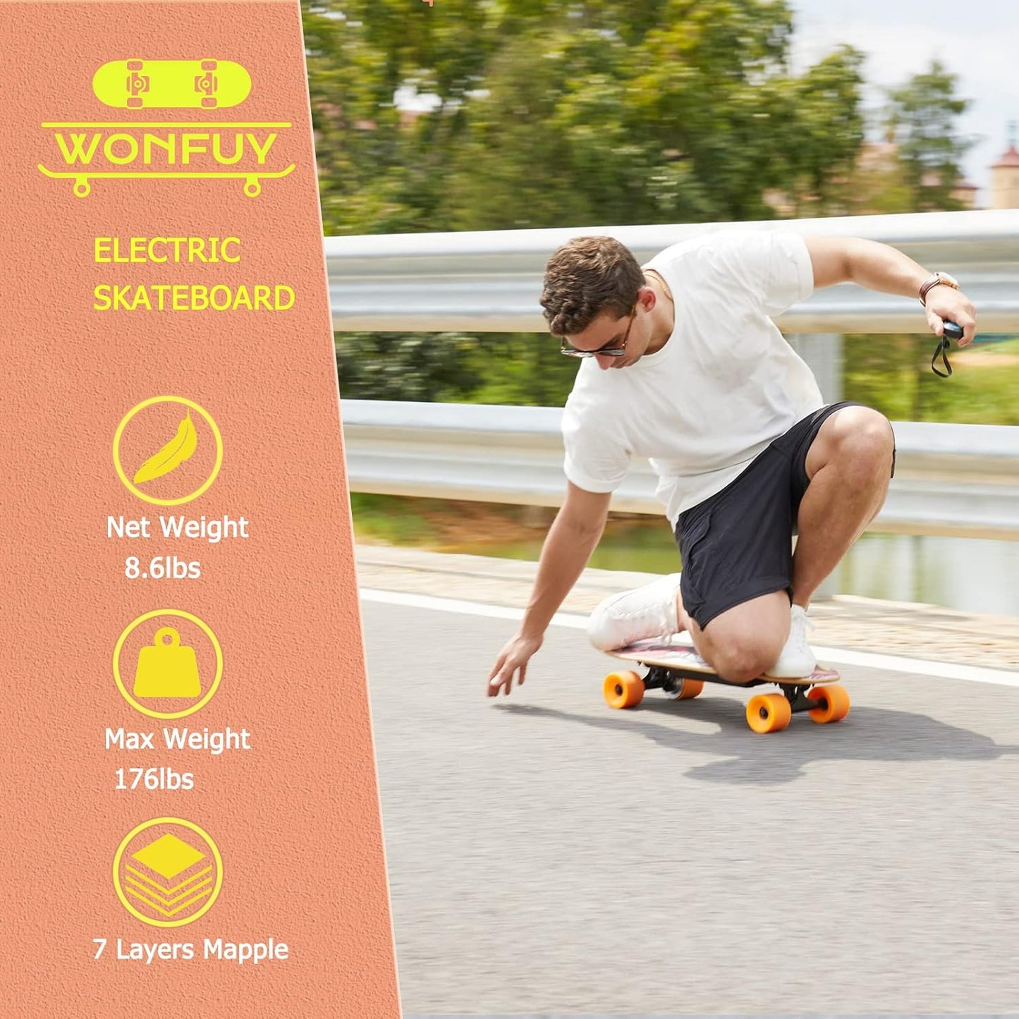 350W Electric Skateboard with Wireless Remote Control