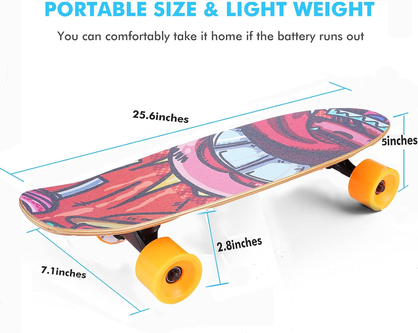 350W Electric Skateboard with Wireless Remote Control