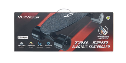 Tailspin Electric Skateboard with Remote Control, Black