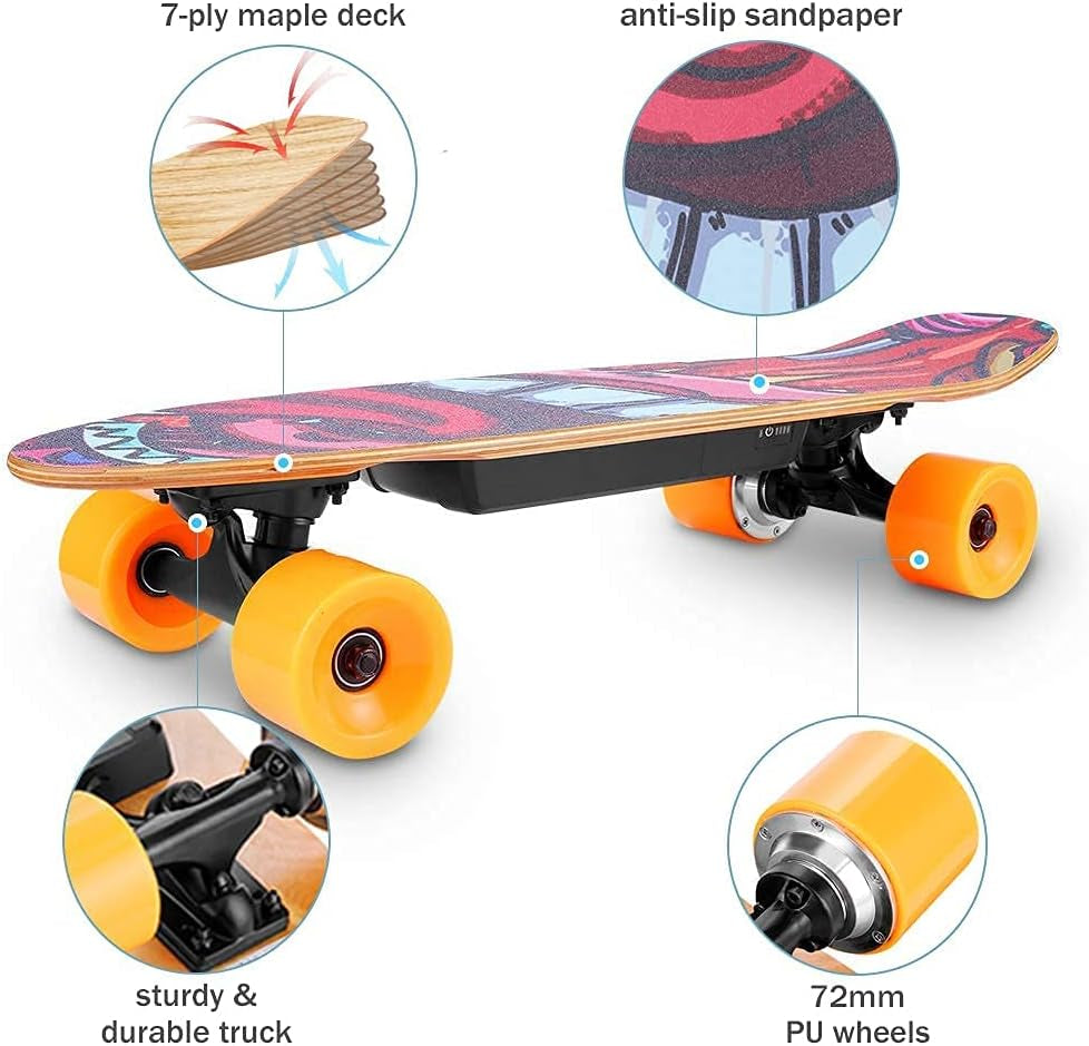 350W Electric Skateboard with Wireless Remote Control