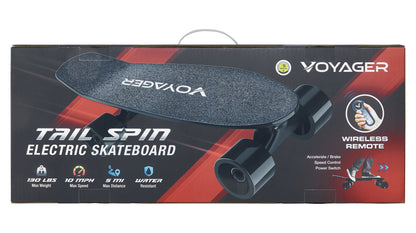 Tailspin Electric Skateboard with Remote Control, Black