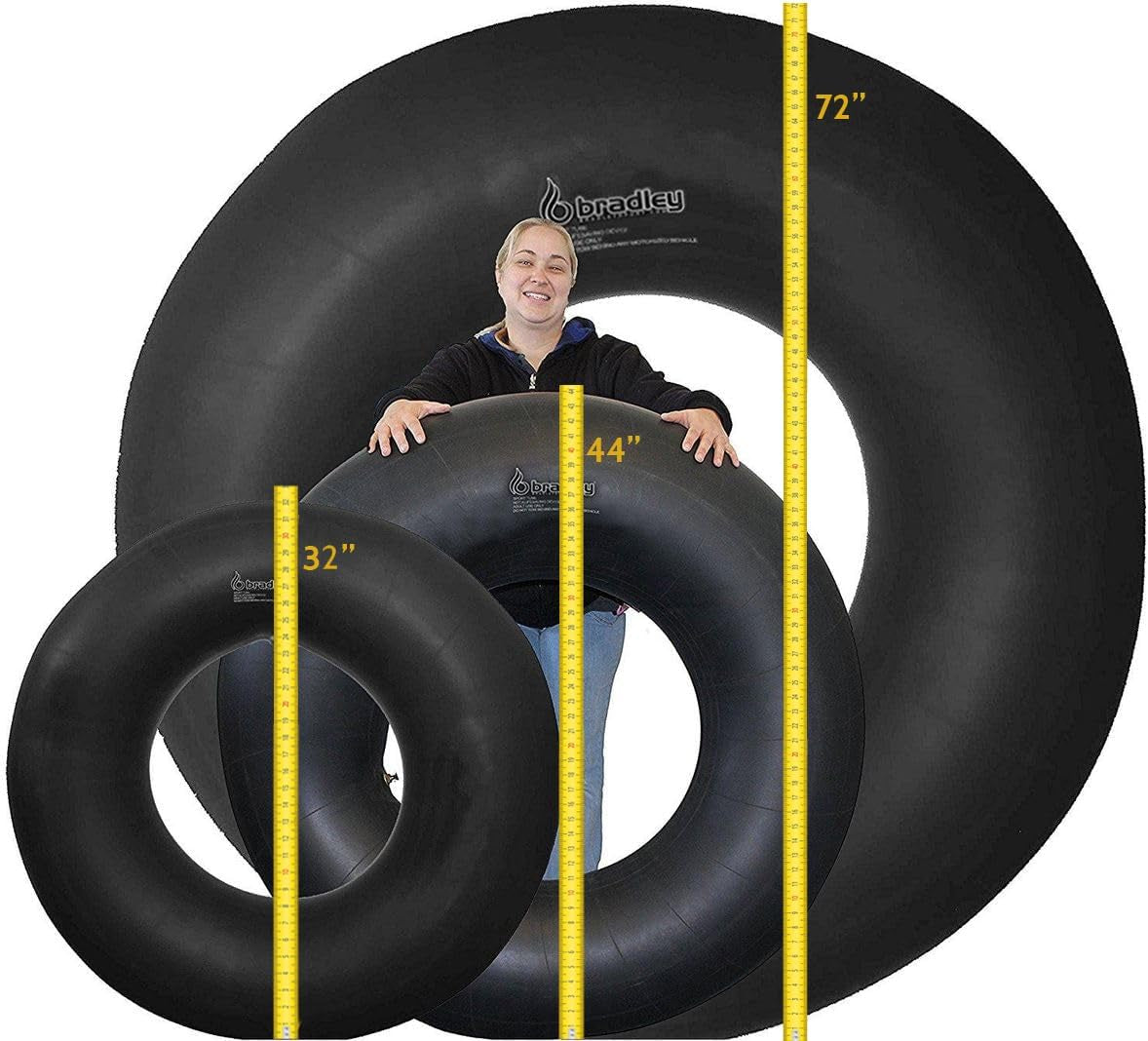 Heavy Duty Rubber Inner Tube for Floating River | Snow Tube; Heavy Duty Pool Float; Pool Tube Closing; Large Lake Floats (32 Inch Inflated)