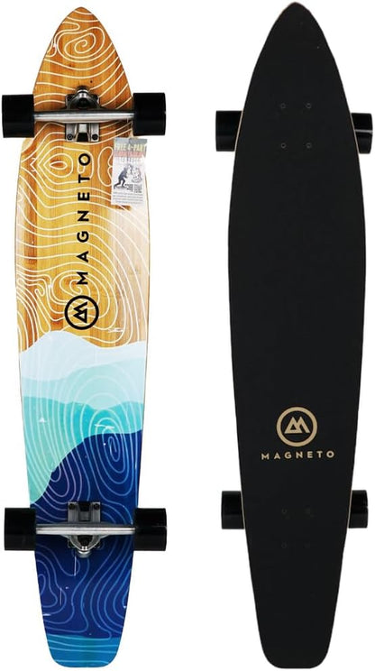 Magneto 40+ inch Kicktail Cruiser Longboard Skateboard