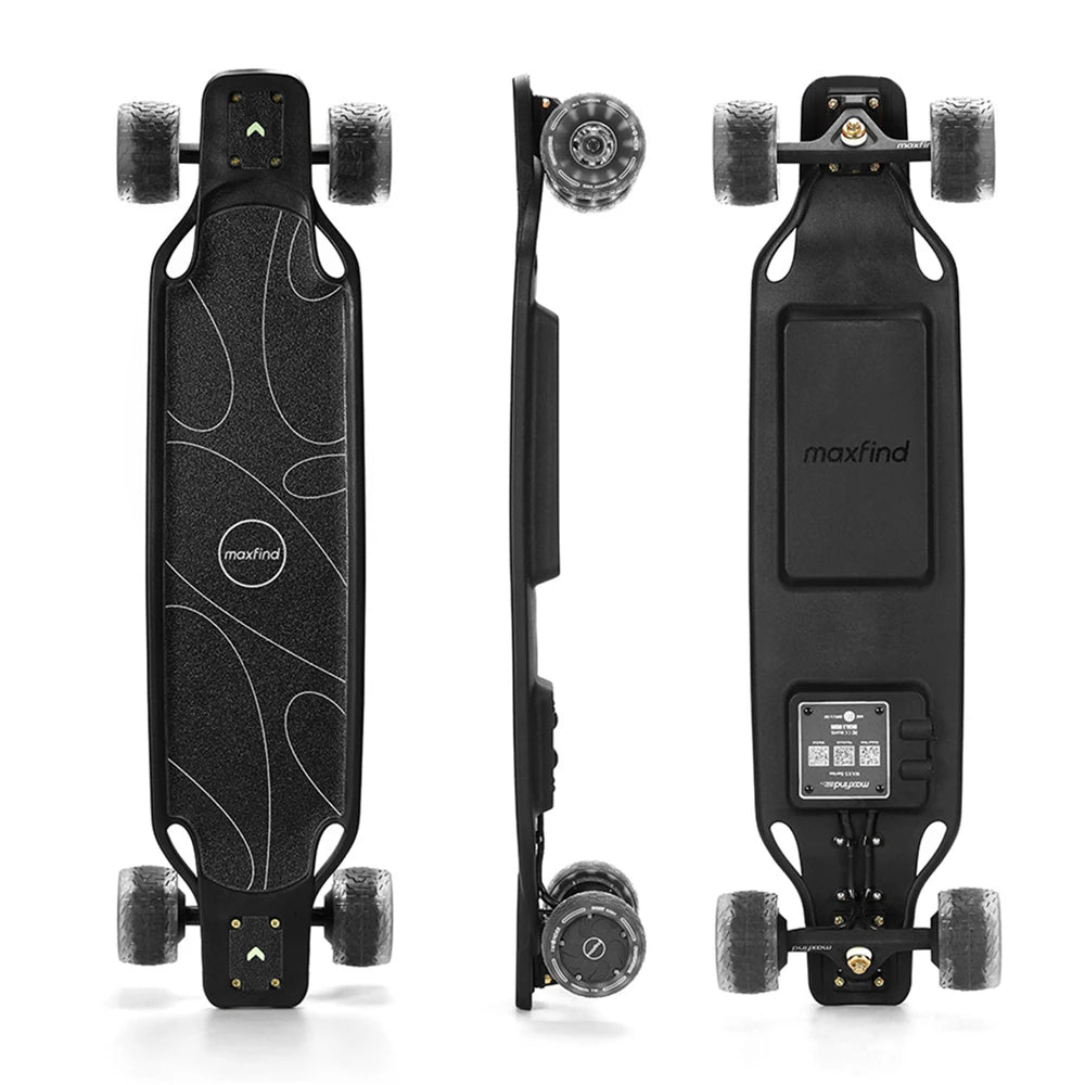 [USA DIRECT] Maxfind Max5 PRO Electric Skateboard 36V 4.4AH Samsungbattery 650W*2 Dual Motors 90Mm/3.5Inch Tires 25-35KM Max Mileage 100KG Max Load