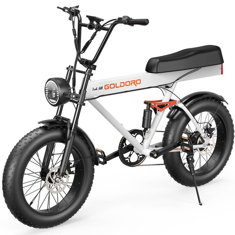 20-In Electric Full Suspension E-Bike, 500W Motor, 7-Speed Shimano, 48V/15AH Battery, 43 Mile Range, 300 Lbs. Weight Capacity