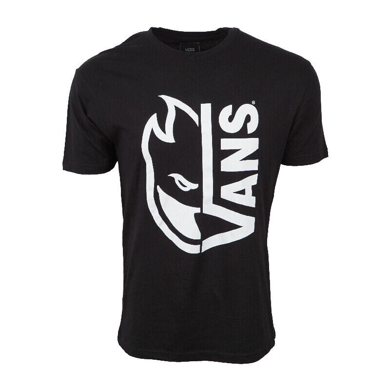 VANS MENS SPITFIRE MEN T SHIRT PREMIUM BLACK TEE NEW