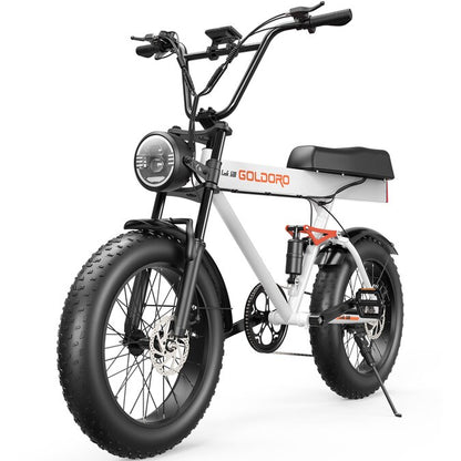 20-In Electric Full Suspension E-Bike, 500W Motor, 7-Speed Shimano, 48V/15AH Battery, 43 Mile Range, 300 Lbs. Weight Capacity